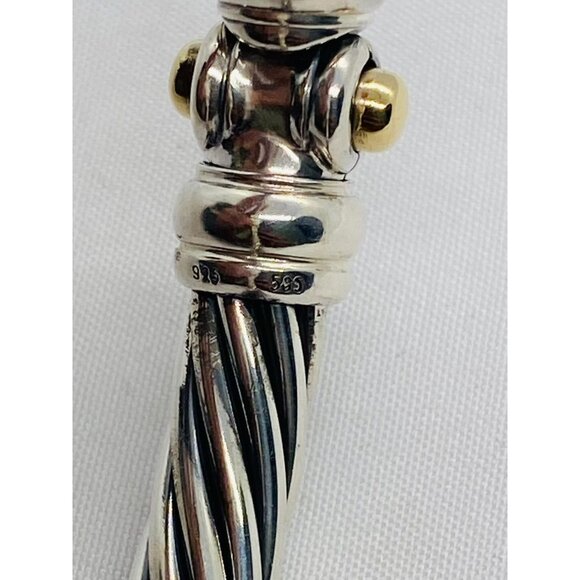 David Yurman Hinge Watch Case Bangle Bracelet 925 585 14k 8" - Picture 8 of 9